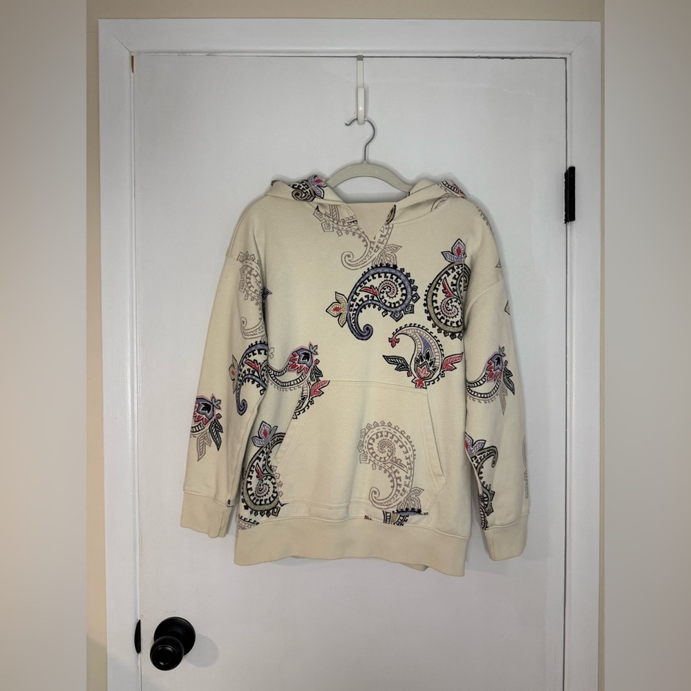 Gap Teen Paisley Print Cream Hoodie‎ Sweater